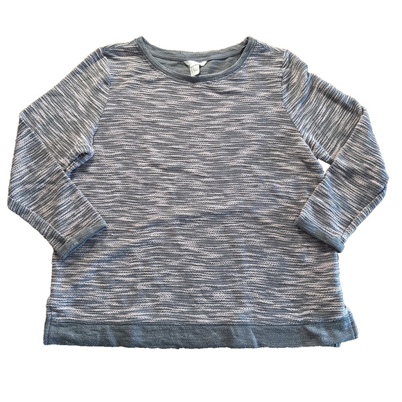 H&M Women's Pink Gray Soft Cozy Polyester Blend Knit Long Sleeve Sweater M - Picture 1 of 8